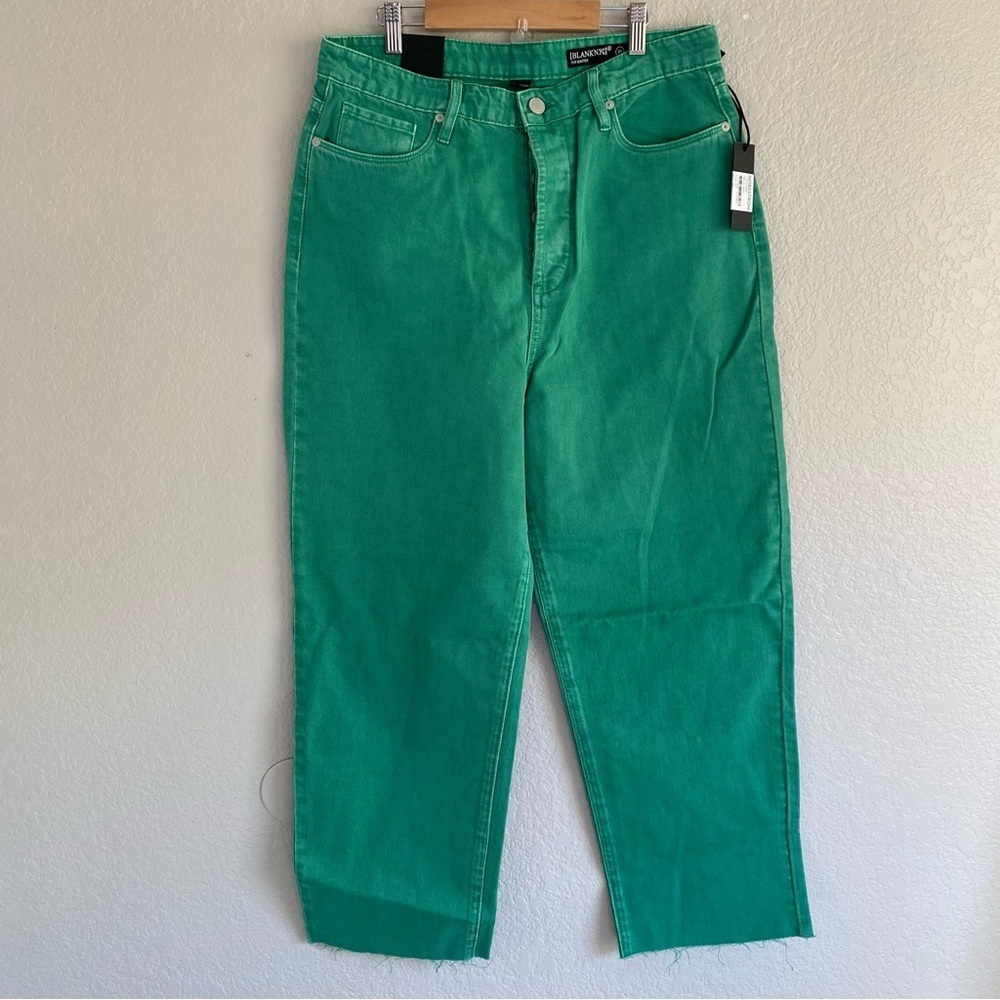 Blank NYC the Baxter Green Straight Leg raw Hem jeans - Picture 6 of 14